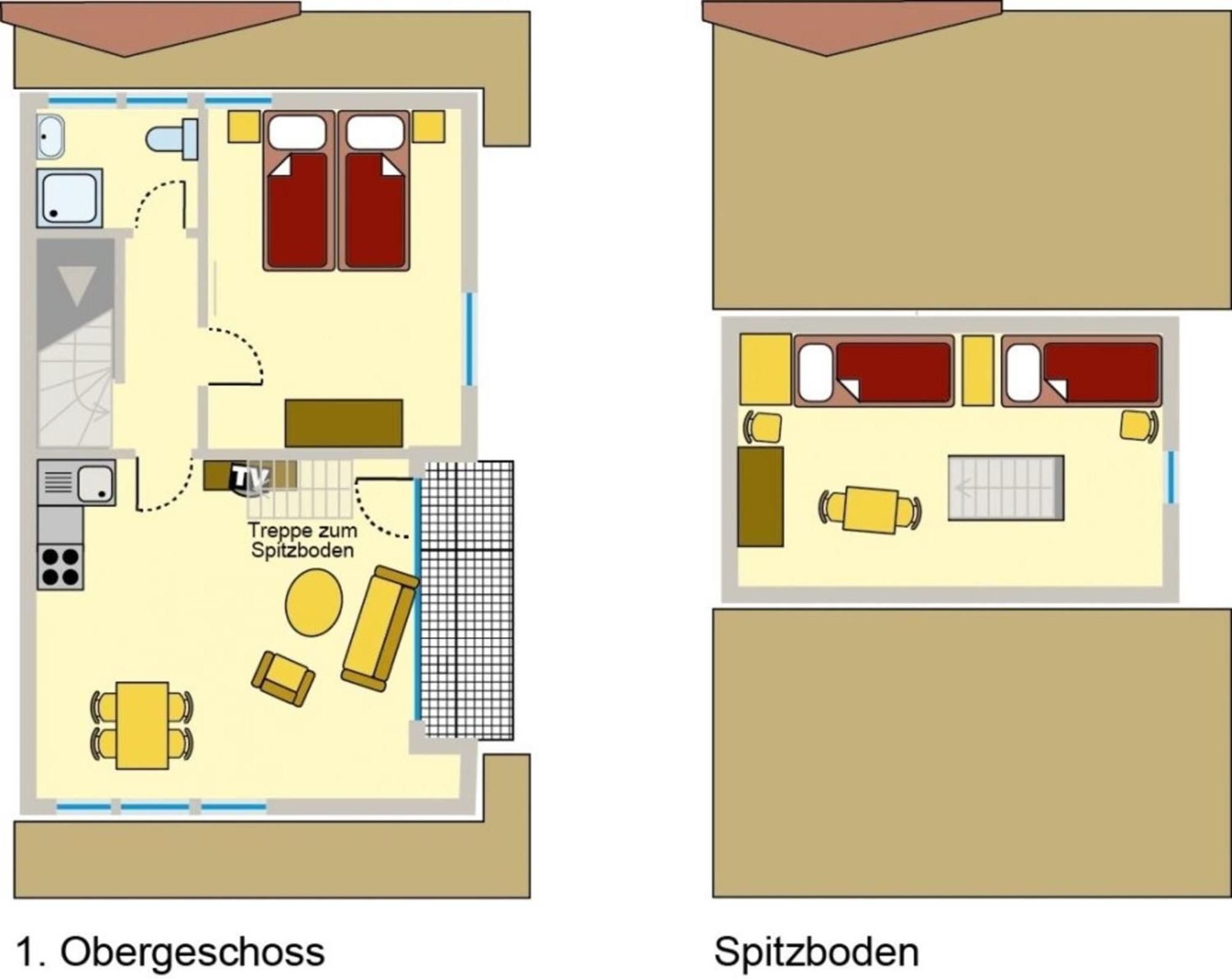 Ferienwohnung Nr 02 Og Spitzboden Born Kültér fotó